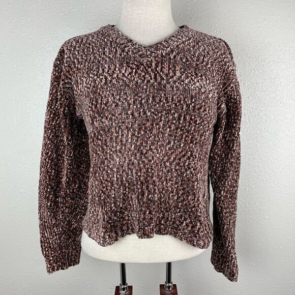 Carolyn Taylor Petite Cropped Long Sleeve Sweater Top EUC - Picture 1 of 6